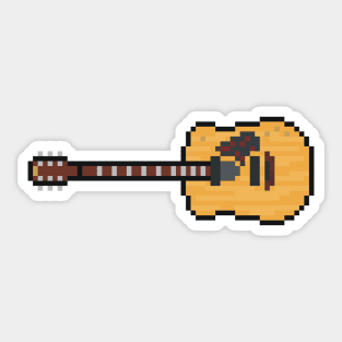 Pixel Acoustic Martin Lefty Flip Guitar Sticker